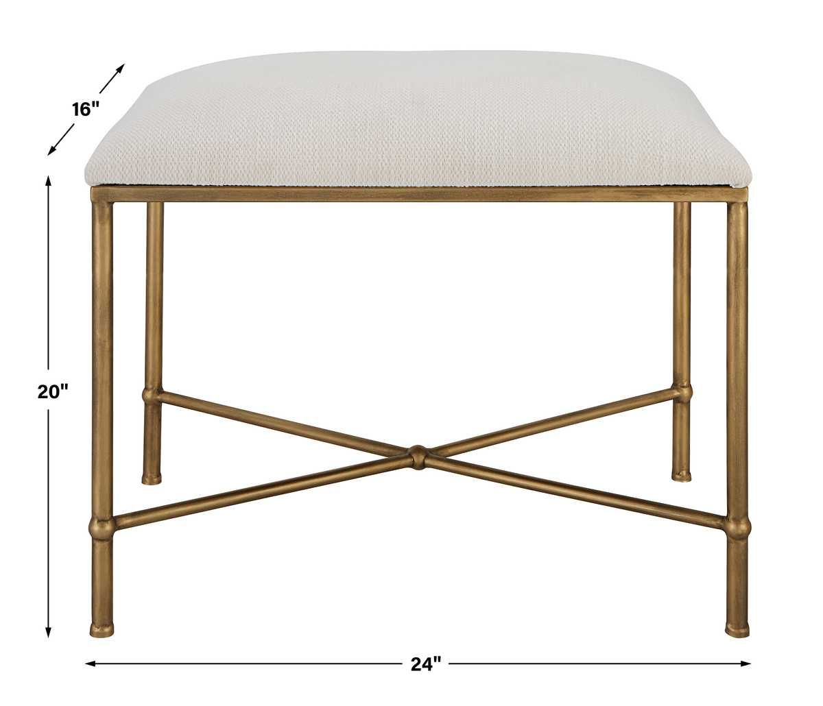 Avenham Small Bench, Gold - stylish bench for any space | Image 6 | InSTYLE Home & Rugs