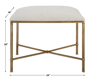Avenham Small Bench, Gold - stylish bench for any space | Image 6 | InSTYLE Home & Rugs