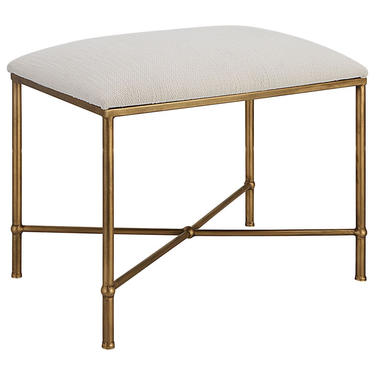 Avenham Small Bench, Gold - stylish bench for any space | Image 3 | InSTYLE Home & Rugs
