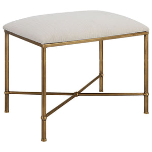 Avenham Small Bench, Gold - stylish bench for any space | Image 3 | InSTYLE Home & Rugs
