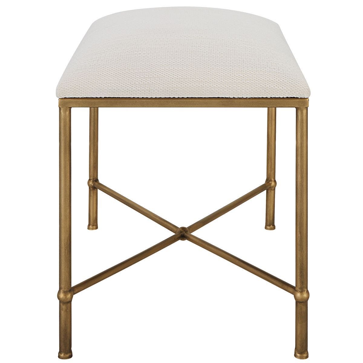 Avenham Small Bench, Gold - stylish bench for any space | Image 4 | InSTYLE Home & Rugs