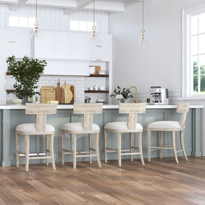 Idris Counter Stool, White - perfect for modern counters | Image 1 | InSTYLE Home & Rugs