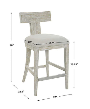 Idris Counter Stool, White - perfect for modern counters | Image 8 | InSTYLE Home & Rugs