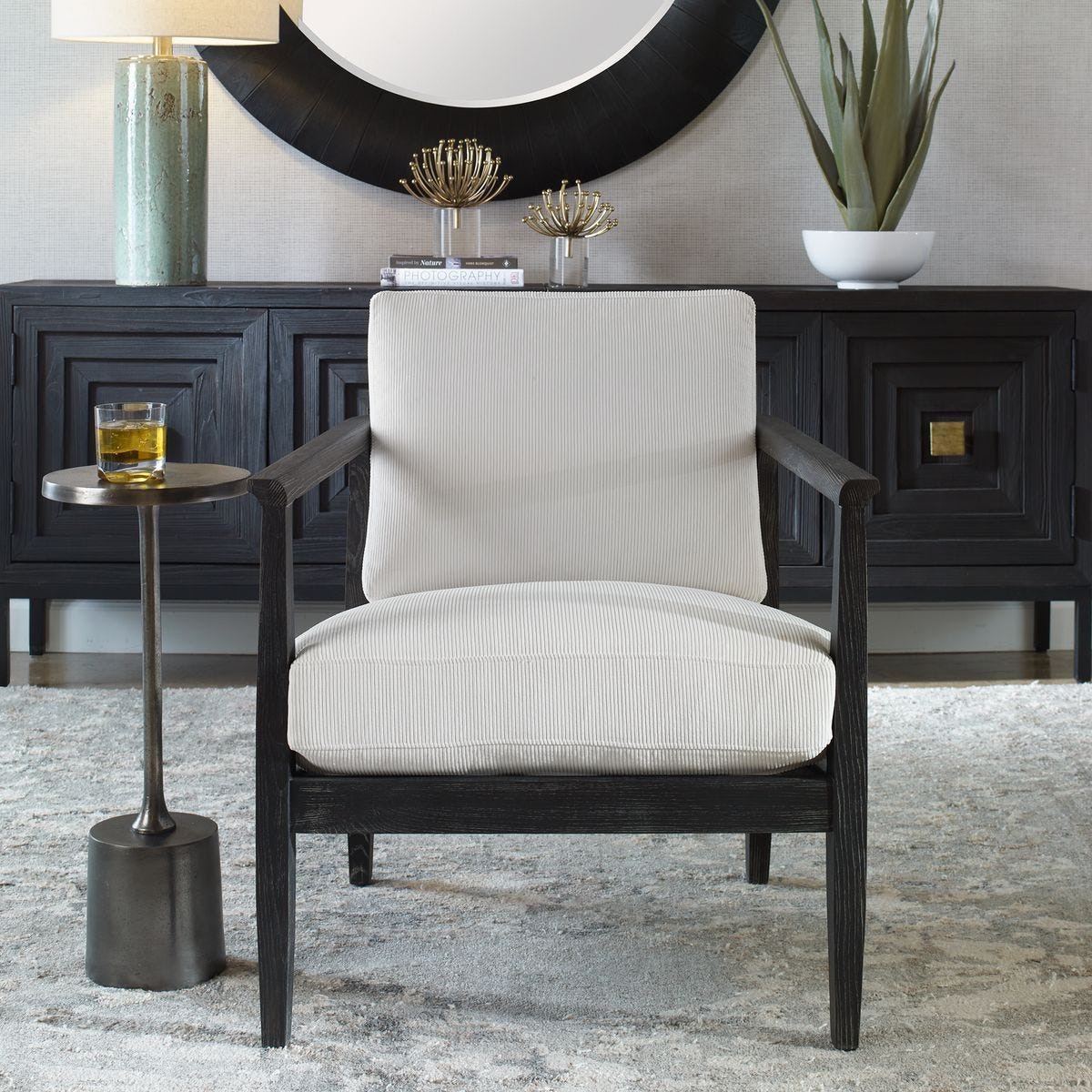 Brunei Accent Chair, White - stylish accent chair to elevate your living room decor | Image 7 | InSTYLE Home & Rugs
