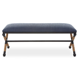 Firth Bench, Navy - stylish bench for any space | Image 2 | InSTYLE Home & Rugs