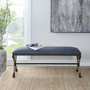 Firth Bench, Navy - stylish bench for any space | Image 8 | InSTYLE Home & Rugs