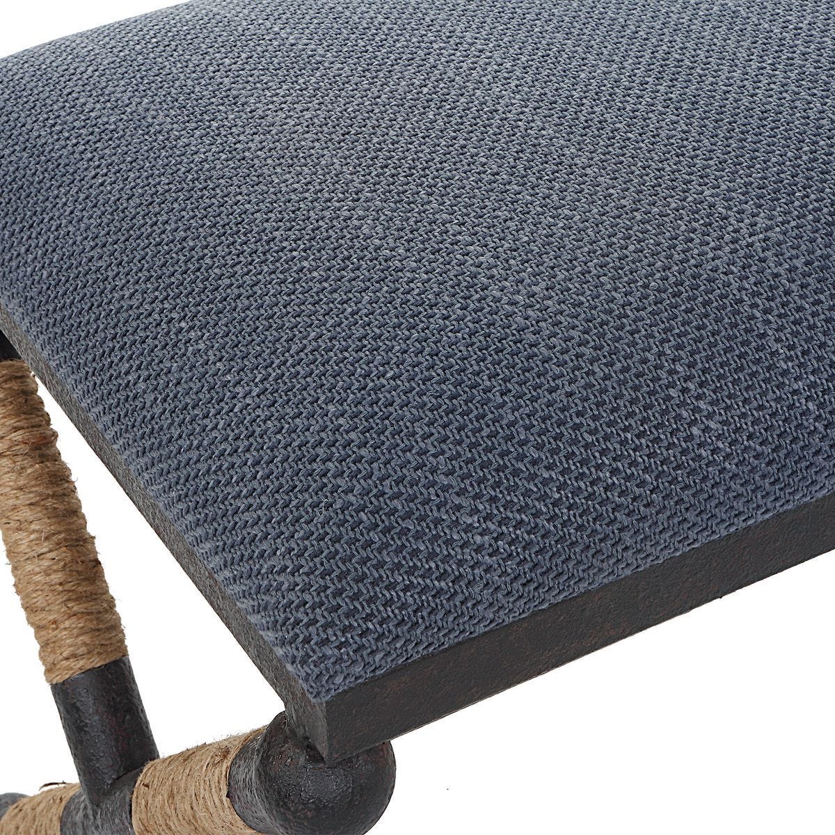 Firth Bench, Navy - stylish bench for any space | Image 6 | InSTYLE Home & Rugs