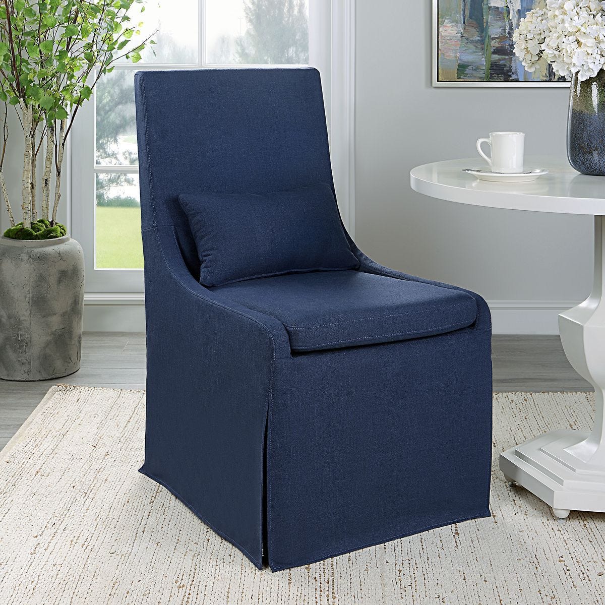 Coley Armless Chair, Denim - durable construction for long-lasting use | Image 7 | InSTYLE Home & Rugs