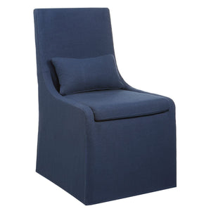 Coley Armless Chair, Denim - durable construction for long-lasting use | Image 3 | InSTYLE Home & Rugs