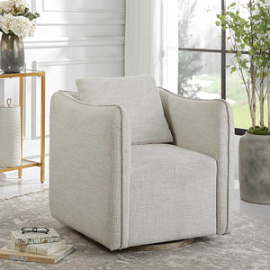 Corben Swivel Chair, White - variety of styles from classic to contemporary | Image 8 | InSTYLE Home & Rugs