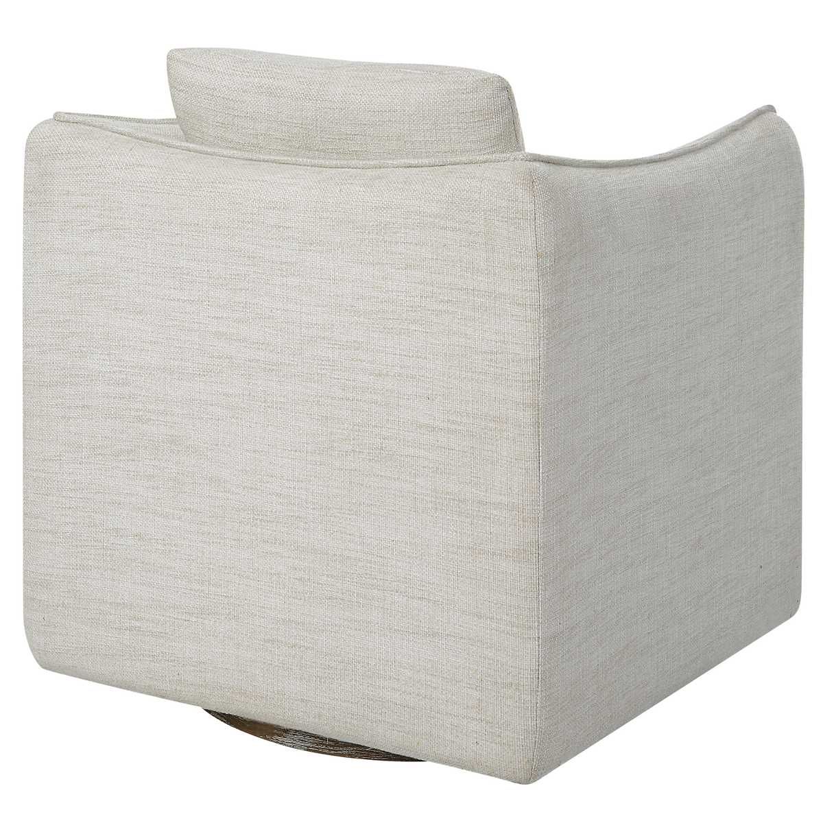Corben Swivel Chair, White - variety of styles from classic to contemporary | Image 5 | InSTYLE Home & Rugs