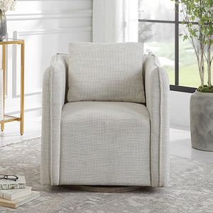 Corben Swivel Chair, White - variety of styles from classic to contemporary | Image 7 | InSTYLE Home & Rugs