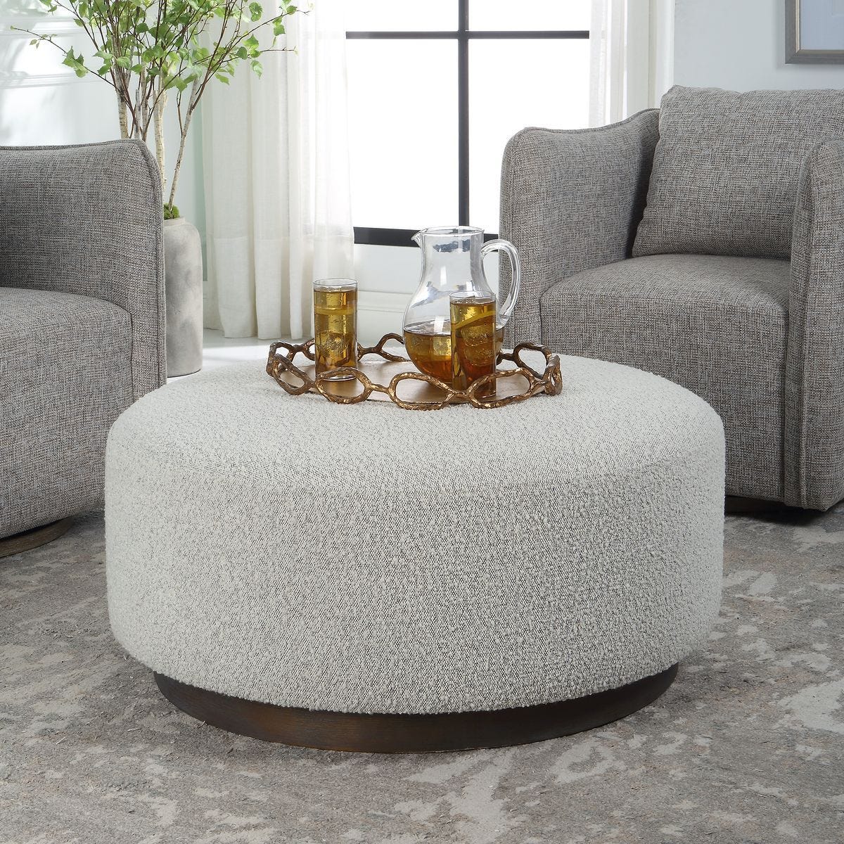 Avila Ottoman, Large, Gray - comfortable ottoman for any room | Image 6 | InSTYLE Home & Rugs
