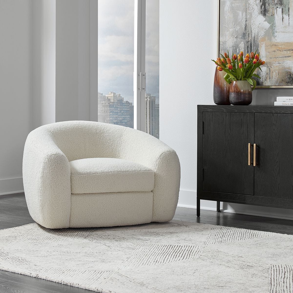 Capra Swivel Chair - variety of styles from classic to contemporary | Image 3 | InSTYLE Home & Rugs