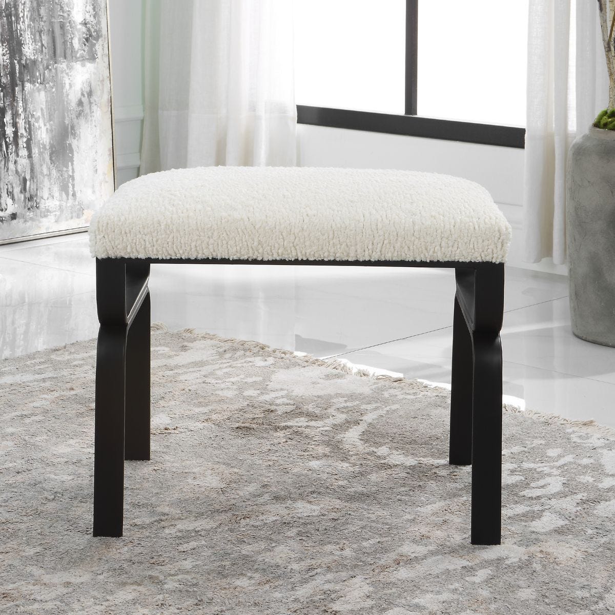 Diverge Small Bench - durable bench with modern style | Image 6 | InSTYLE Home & Rugs