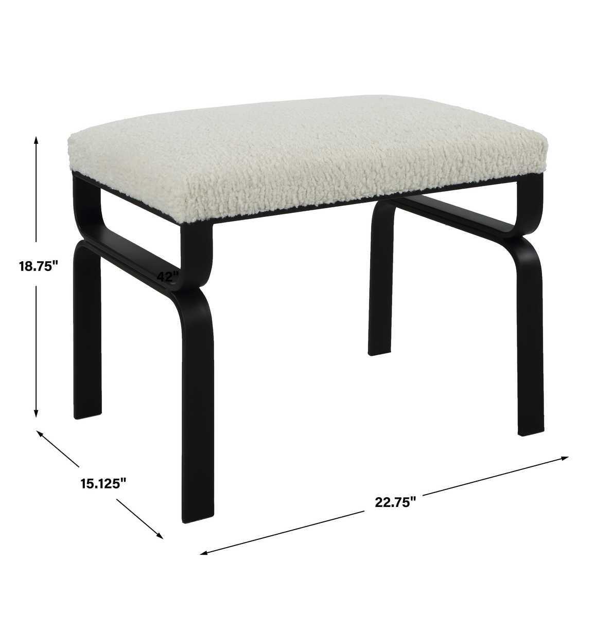 Diverge Small Bench - durable bench with modern style | Image 7 | InSTYLE Home & Rugs