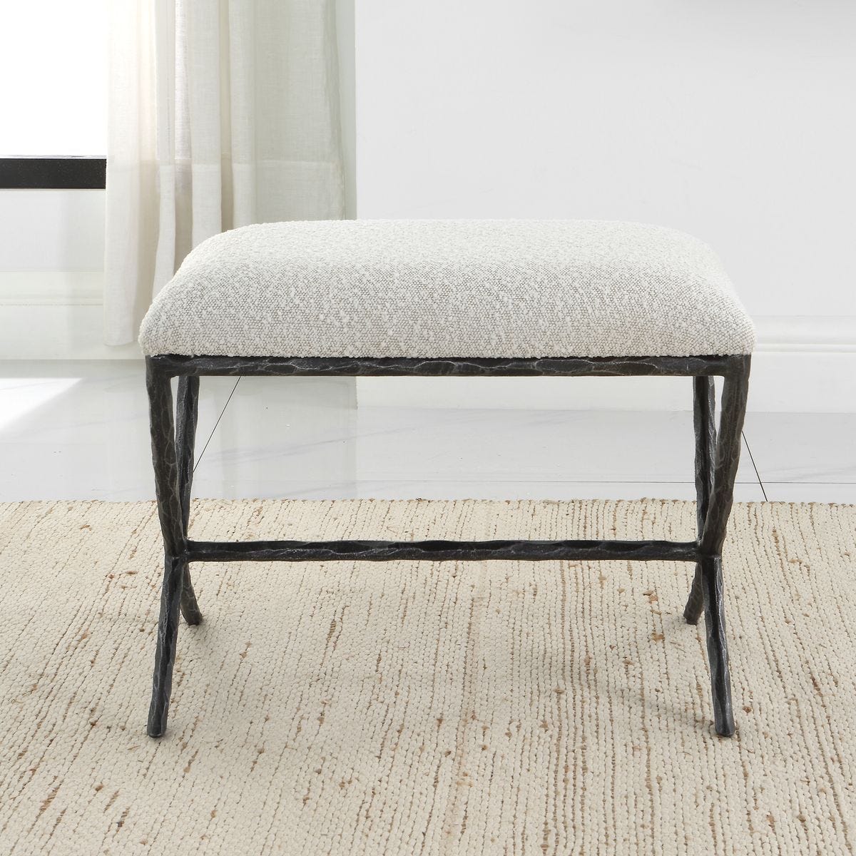 Brisby Small Bench - durable bench with modern style | Image 6 | InSTYLE Home & Rugs
