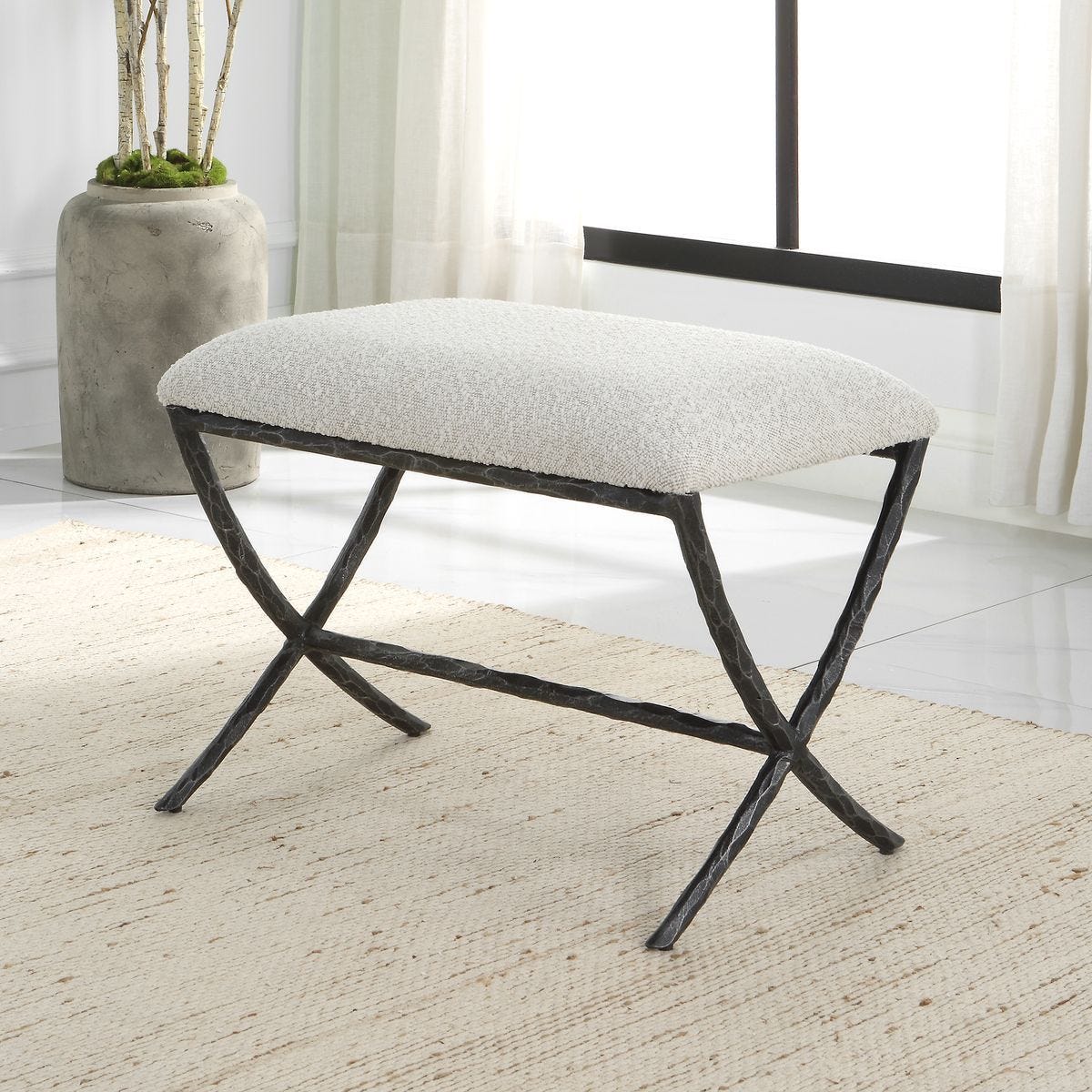 Brisby Small Bench - durable bench with modern style | Image 1 | InSTYLE Home & Rugs