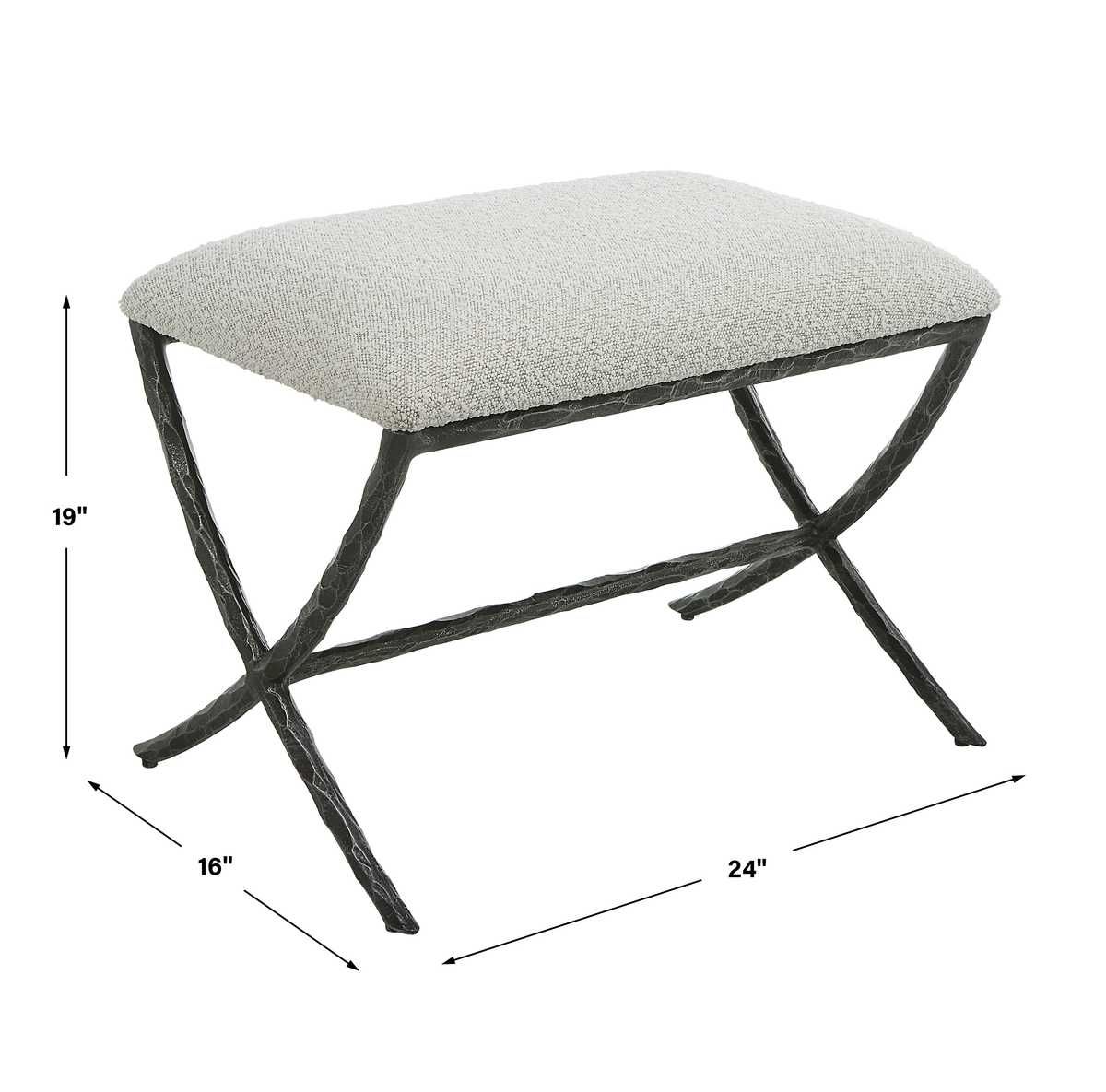 Brisby Small Bench - durable bench with modern style | Image 7 | InSTYLE Home & Rugs