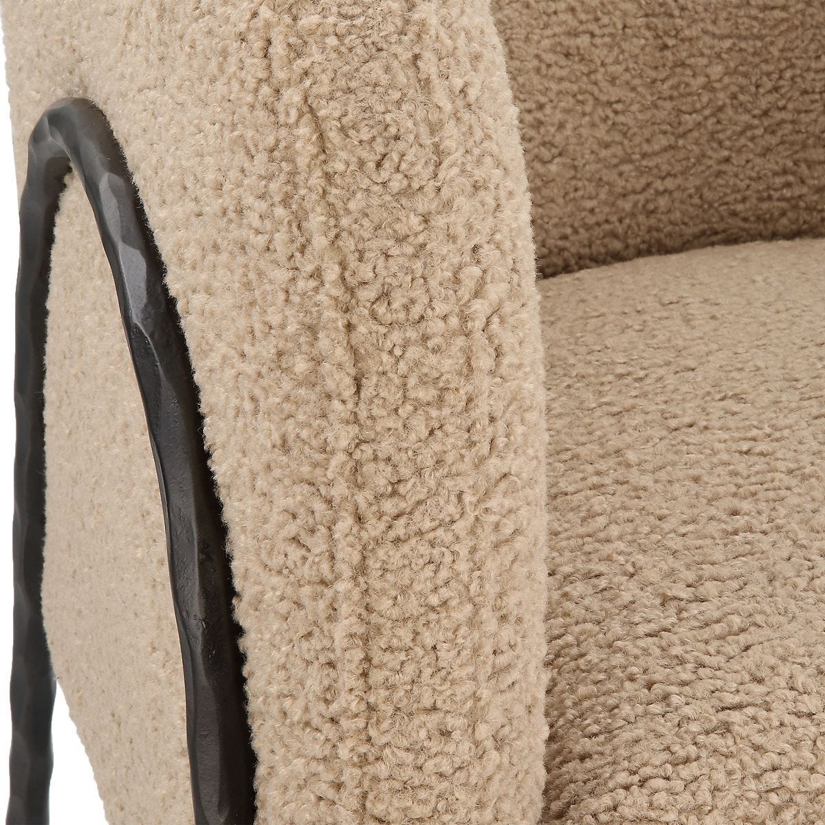 Jacobsen Accent Chair, Latte Shearling - stylish accent chair to elevate your living room decor | Image 4 | InSTYLE Home & Rugs