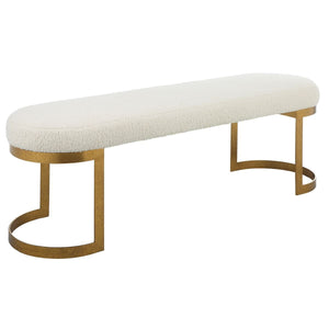 Infinity Bench, Gold - perfect for entryways or patios | Image 3 | InSTYLE Home & Rugs