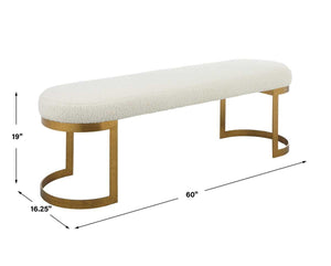 Infinity Bench, Gold - perfect for entryways or patios | Image 7 | InSTYLE Home & Rugs