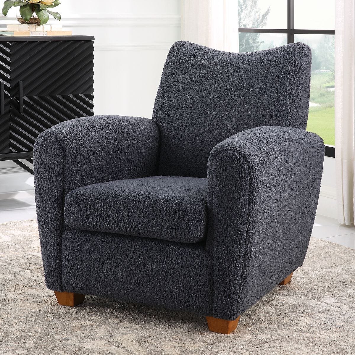 Teddy Accent Chair, Slate - compact accent chair for adding personality to any room | Image 8 | InSTYLE Home & Rugs