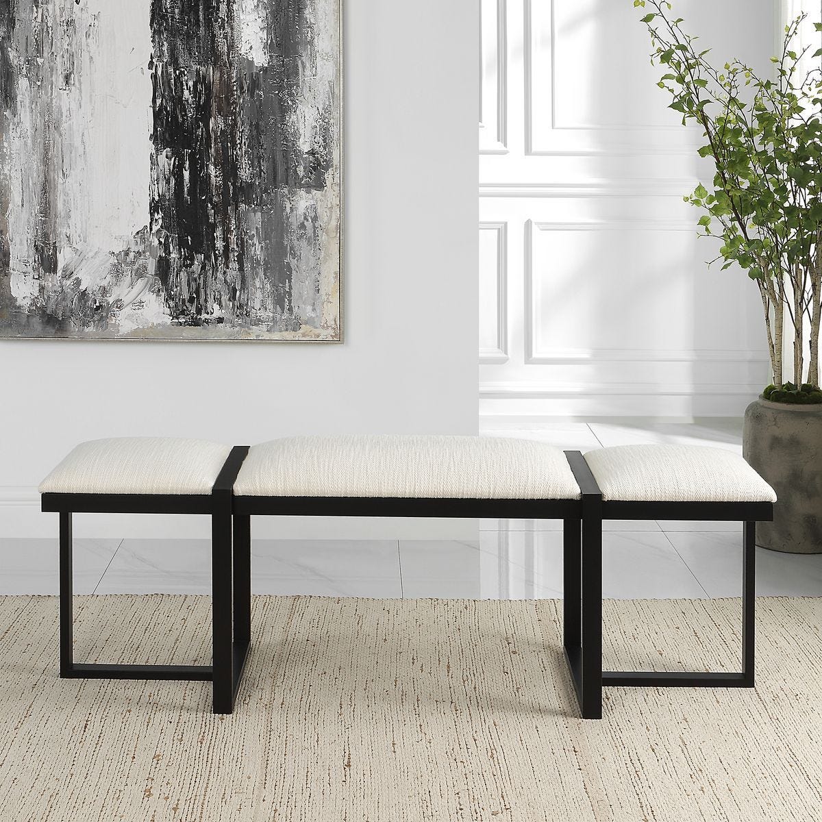 Triple Cloud Bench - stylish bench for any space | Image 6 | InSTYLE Home & Rugs