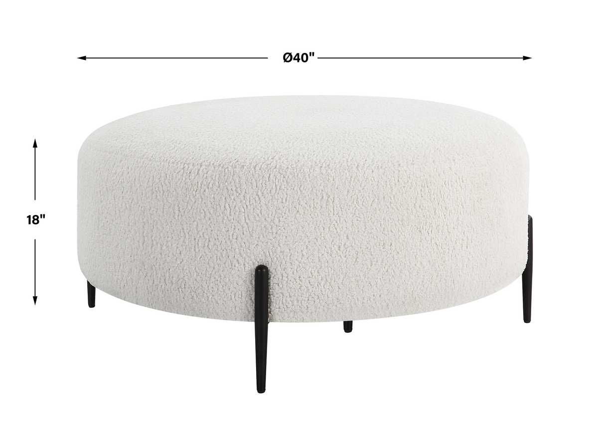 Arles Large Ottoman, Black - comfortable ottoman for any room | Image 7 | InSTYLE Home & Rugs