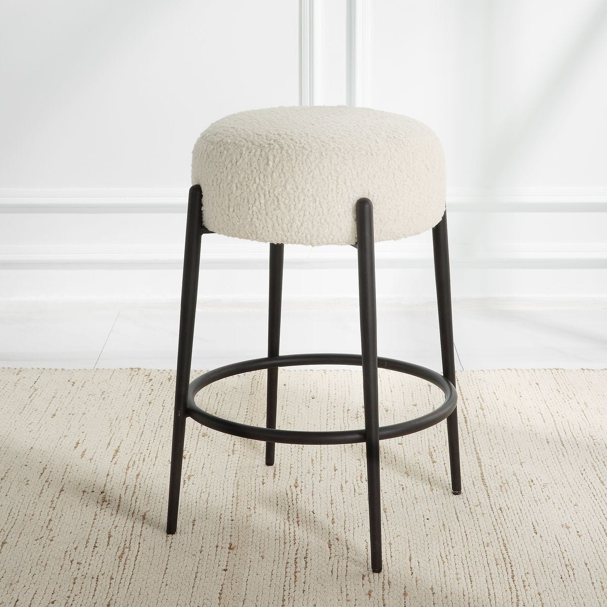 Arles Counter Stool, Black - ergonomic design for comfort | Image 5 | InSTYLE Home & Rugs