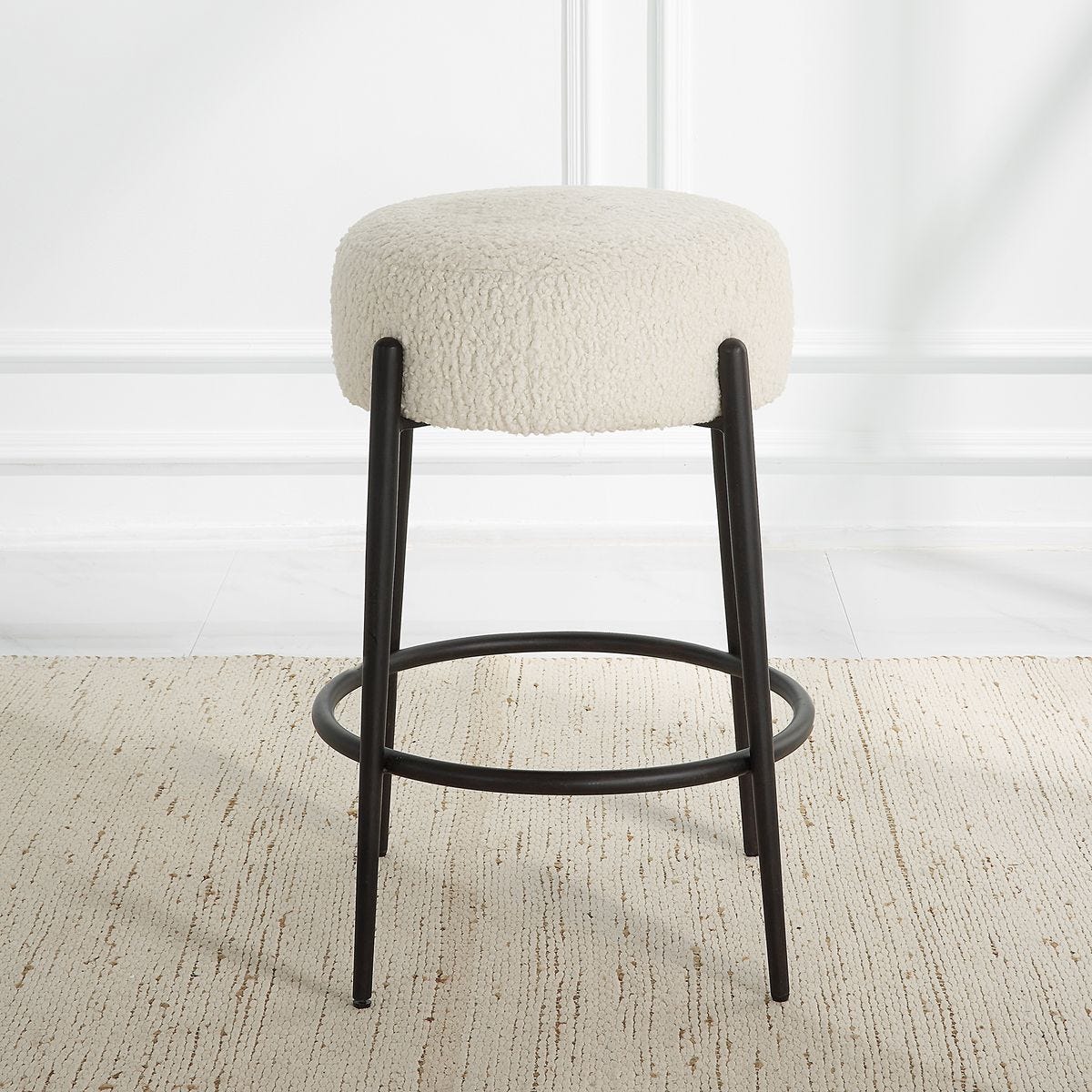Arles Counter Stool, Black - ergonomic design for comfort | Image 3 | InSTYLE Home & Rugs