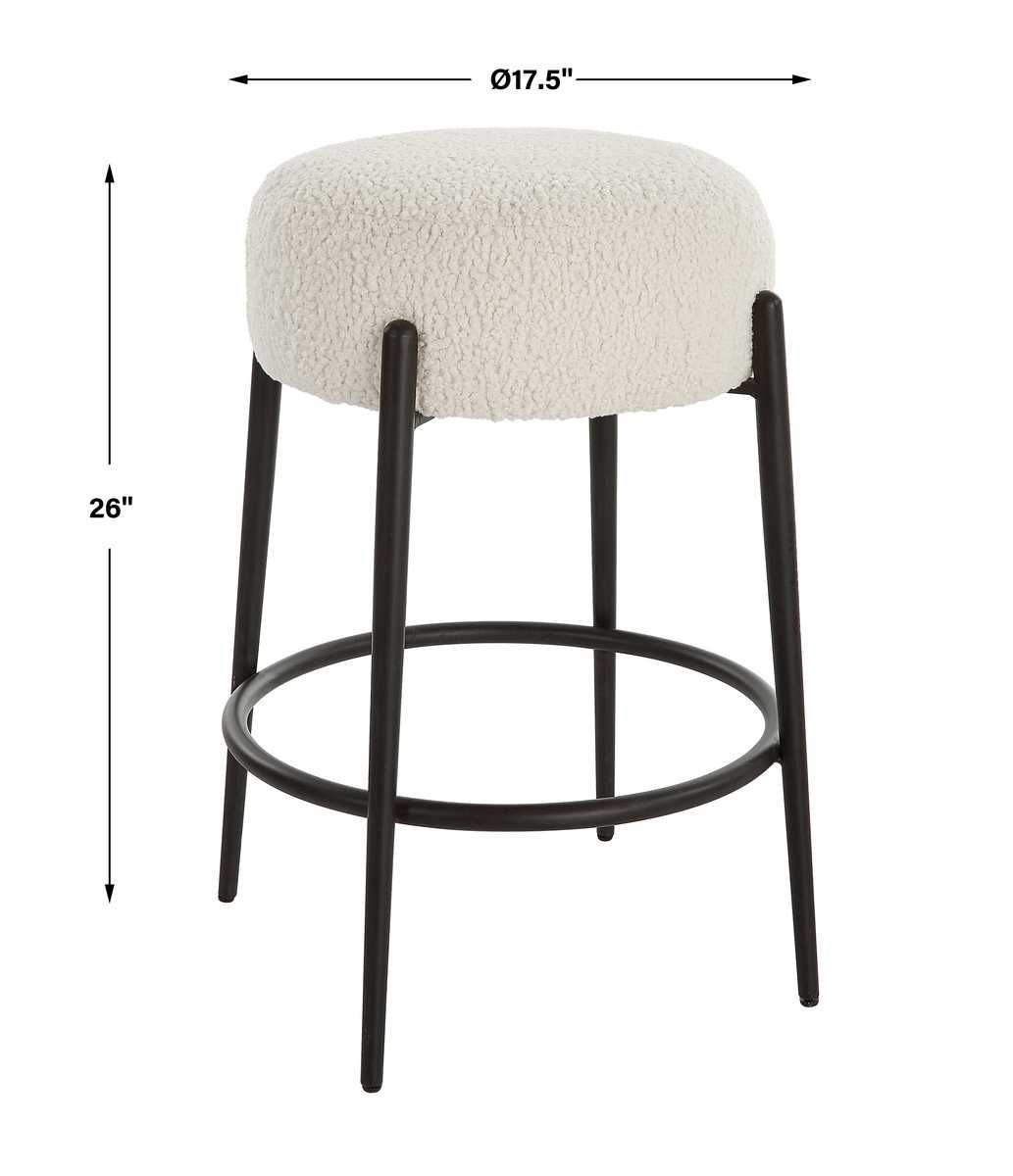 Arles Counter Stool, Black - ergonomic design for comfort | Image 7 | InSTYLE Home & Rugs