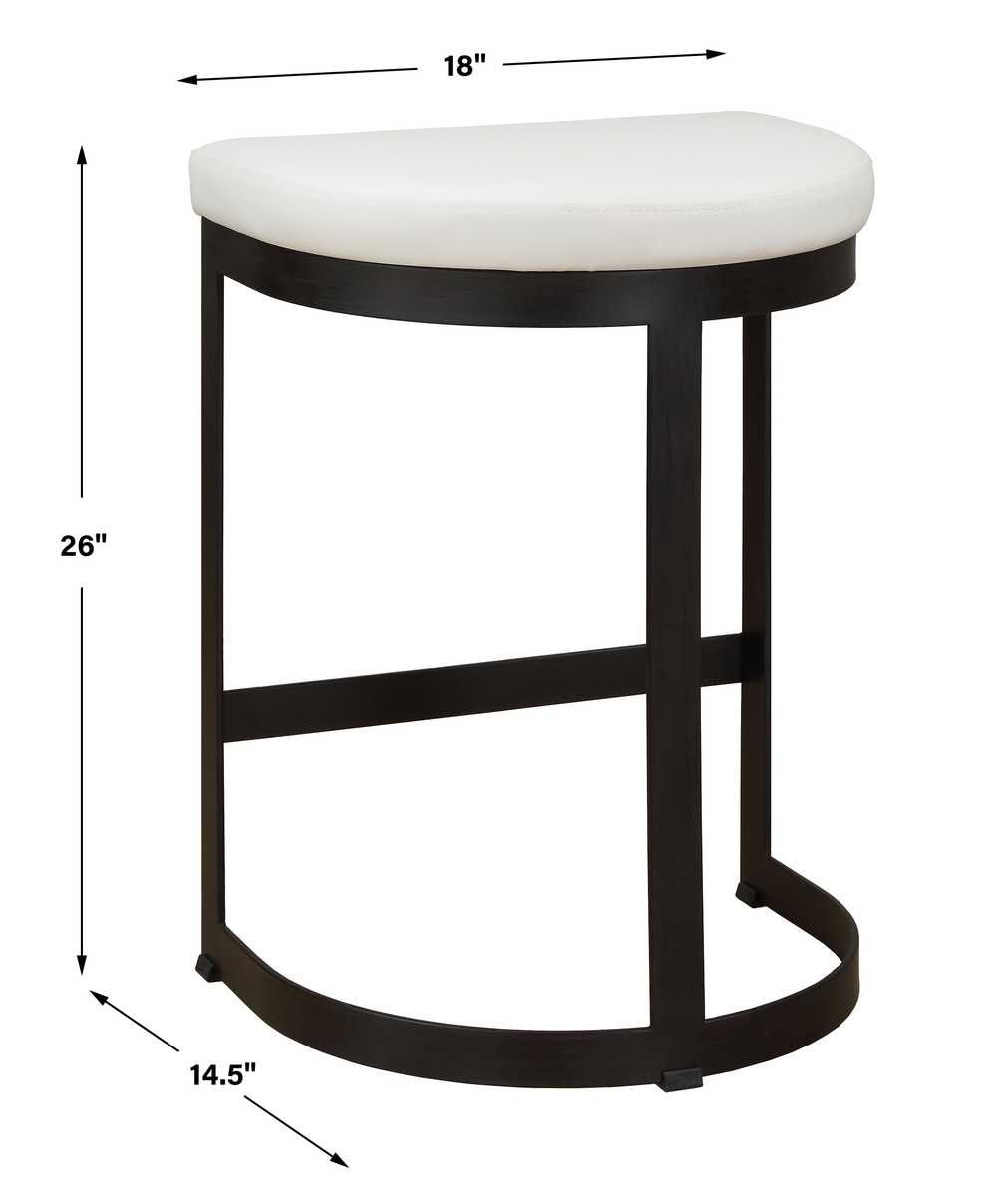 Ivanna Counter Stool, Black - ergonomic design for comfort | Image 8 | InSTYLE Home & Rugs
