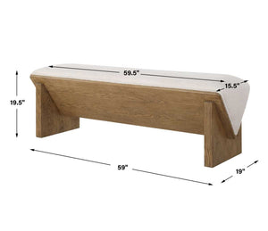 Wedged Bench - durable bench with modern style | Image 8 | InSTYLE Home & Rugs