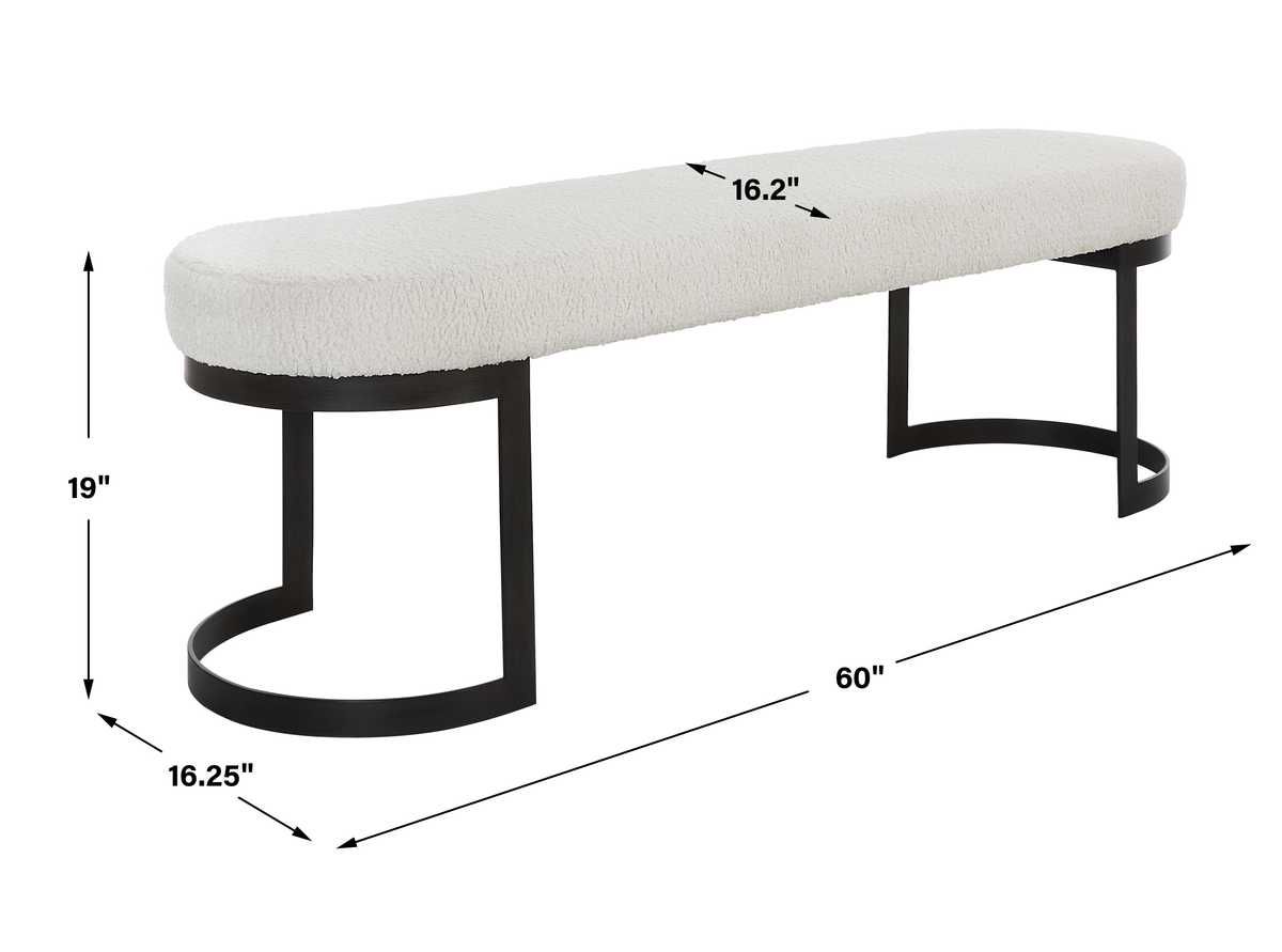Infinity Bench, Black - stylish bench for any space | Image 8 | InSTYLE Home & Rugs