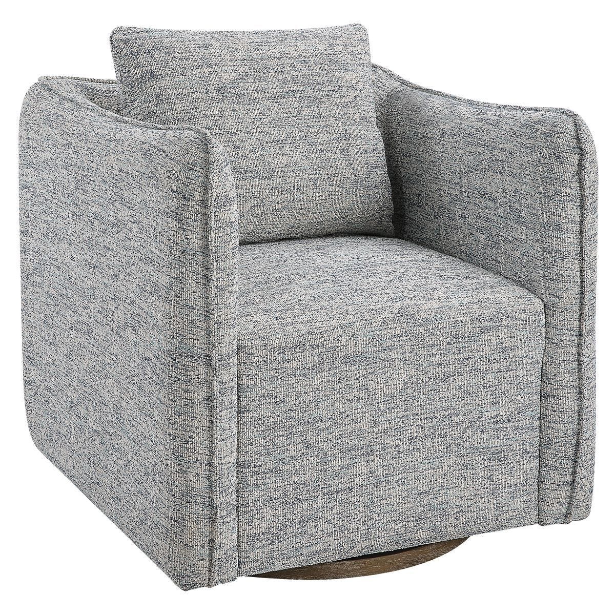 Corben Swivel Chair, Blue - durable construction for long-lasting use | Image 4 | InSTYLE Home & Rugs