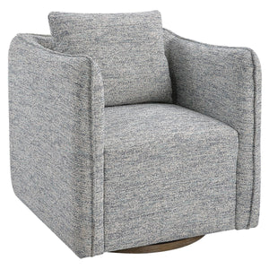 Corben Swivel Chair, Blue - durable construction for long-lasting use | Image 4 | InSTYLE Home & Rugs