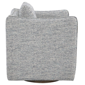 Corben Swivel Chair, Blue - durable construction for long-lasting use | Image 5 | InSTYLE Home & Rugs
