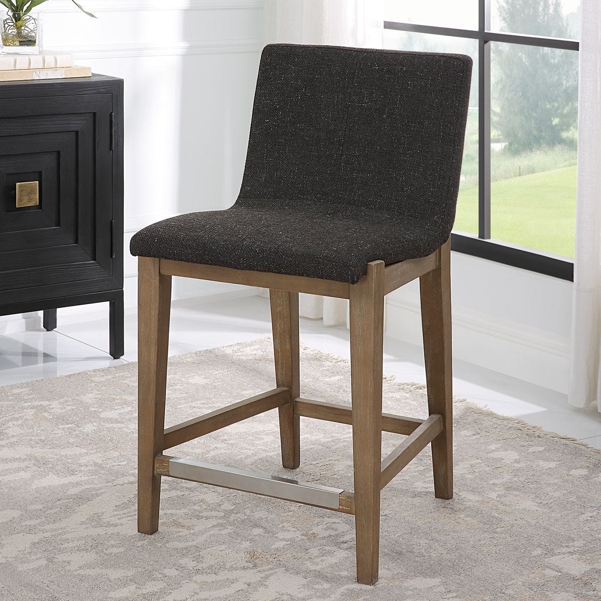 Klemens Counter Stool, Chocolate - ergonomic design for comfort | Image 1 | InSTYLE Home & Rugs