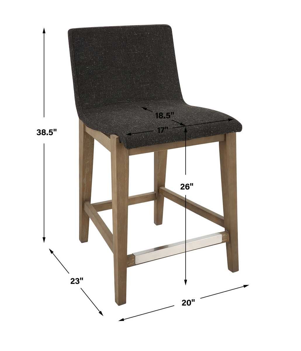 Klemens Counter Stool, Chocolate - ergonomic design for comfort | Image 8 | InSTYLE Home & Rugs