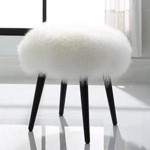 Wooly Accent Stool - available in various heights | Image 1 | InSTYLE Home & Rugs