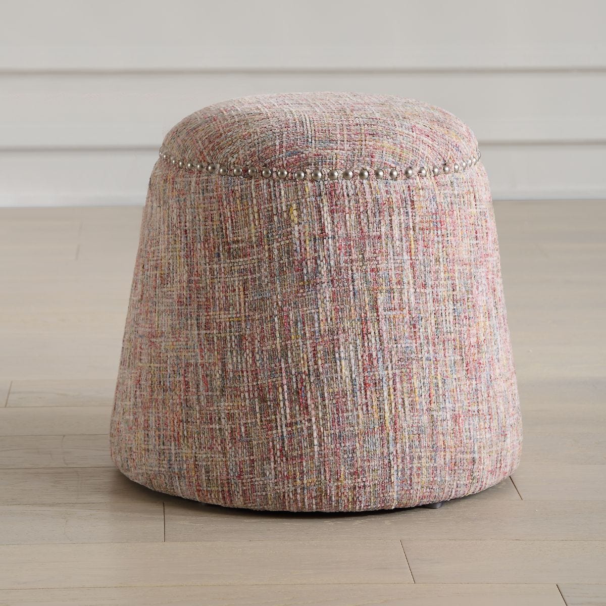 Gumdrop Ottoman, Confetti - chic ottoman for living rooms | Image 1 | InSTYLE Home & Rugs