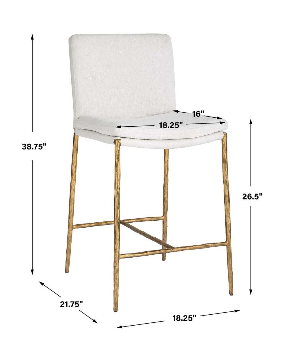 Ascend Counter Stool, White - perfect for modern counters | Image 9 | InSTYLE Home & Rugs