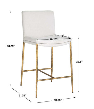Ascend Counter Stool, White - perfect for modern counters | Image 9 | InSTYLE Home & Rugs