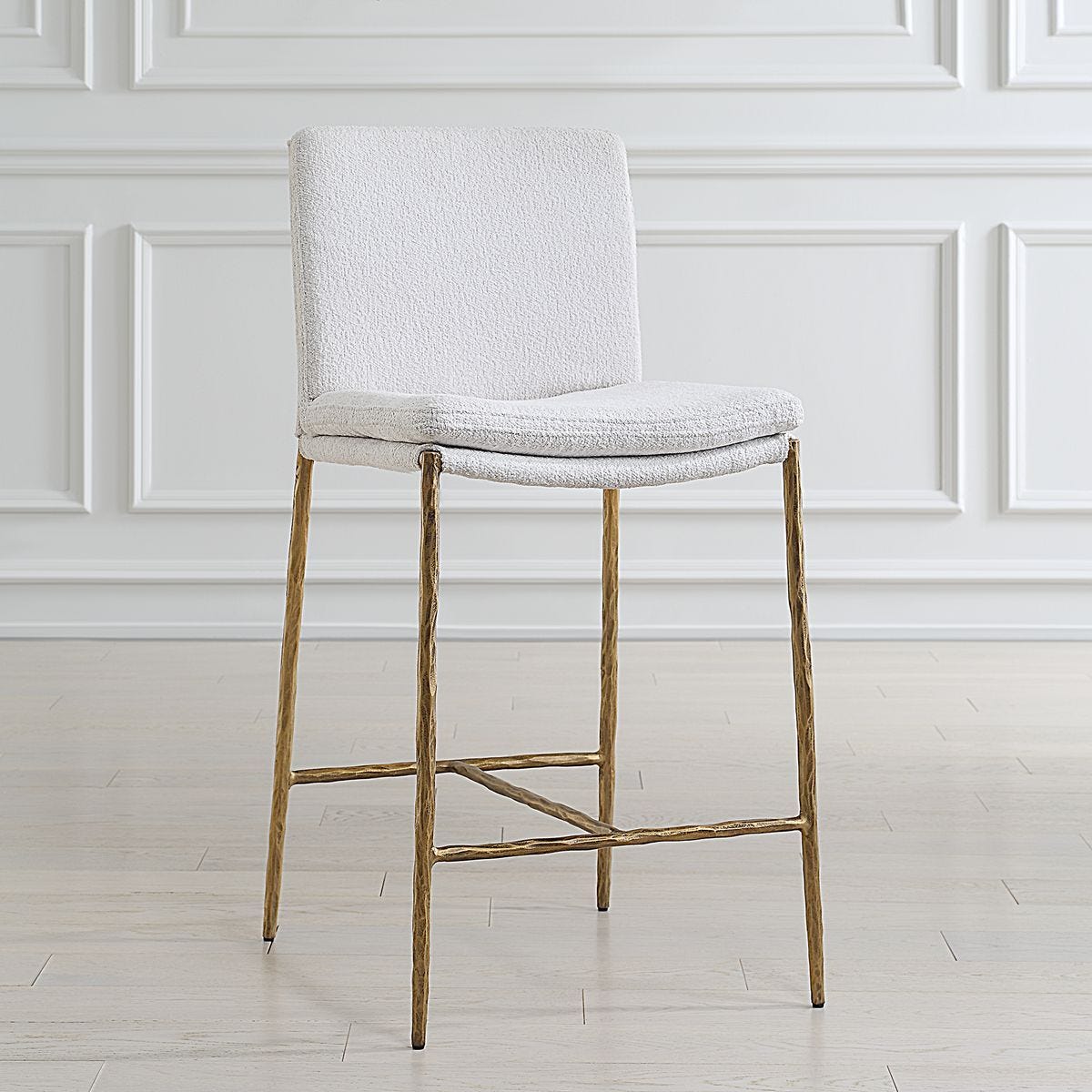 Ascend Counter Stool, White - perfect for modern counters | Image 3 | InSTYLE Home & Rugs