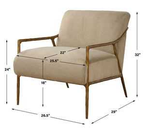Kashmir Accent Chair - modern accent chair with comfortable cushioning and sleek design | Image 11 | InSTYLE Home & Rugs