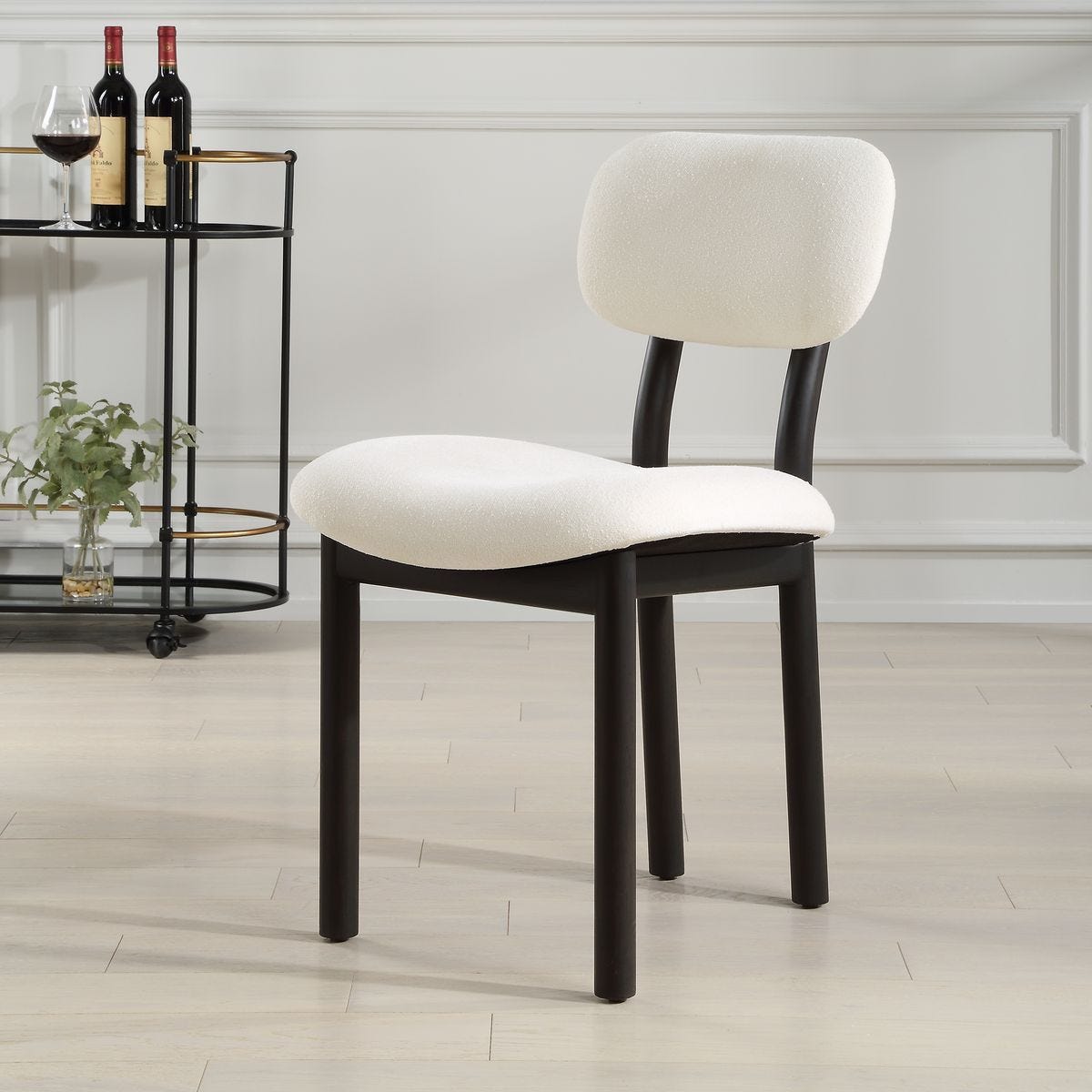 Sculpt Dining Chair, White, 2 Per Box, Priced Each - elegant seating for dining areas | Image 3 | InSTYLE Home & Rugs