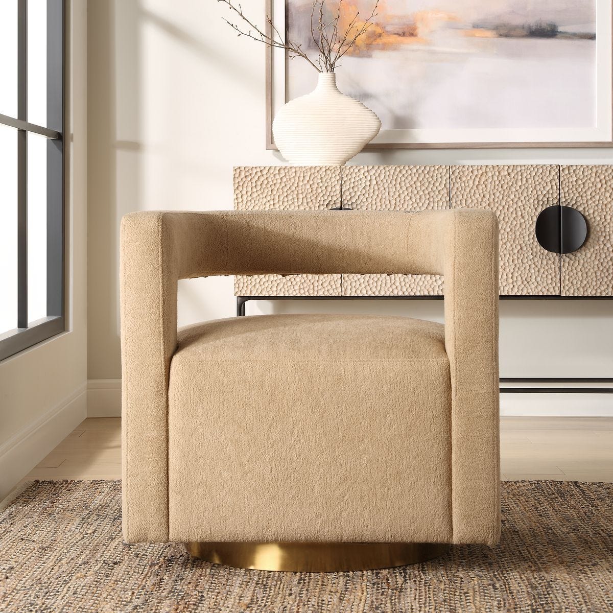 Grounded Swivel Chair - comfortable seating for dining and office spaces | Image 3 | InSTYLE Home & Rugs
