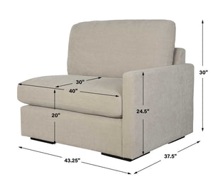 Refuge Sofa, Right Arm Facing, Sand 23852-R - luxury sofa for any space | Image 7 | InSTYLE Home & Rugs