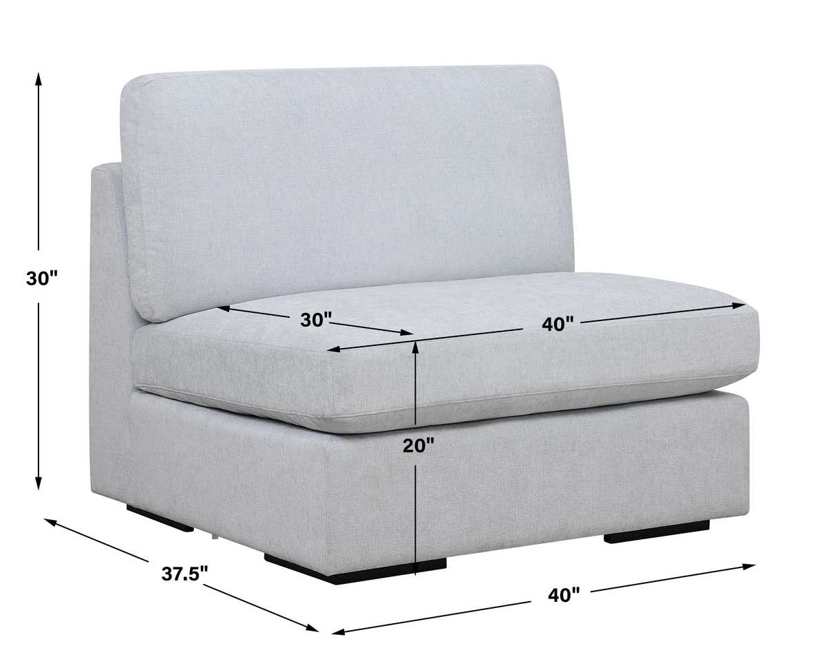 Refuge Sofa, Armless, Cloud Blue 23853-A - luxury sofa for any space | Image 6 | InSTYLE Home & Rugs